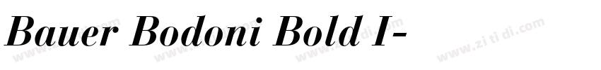 Bauer Bodoni Bold I字体转换